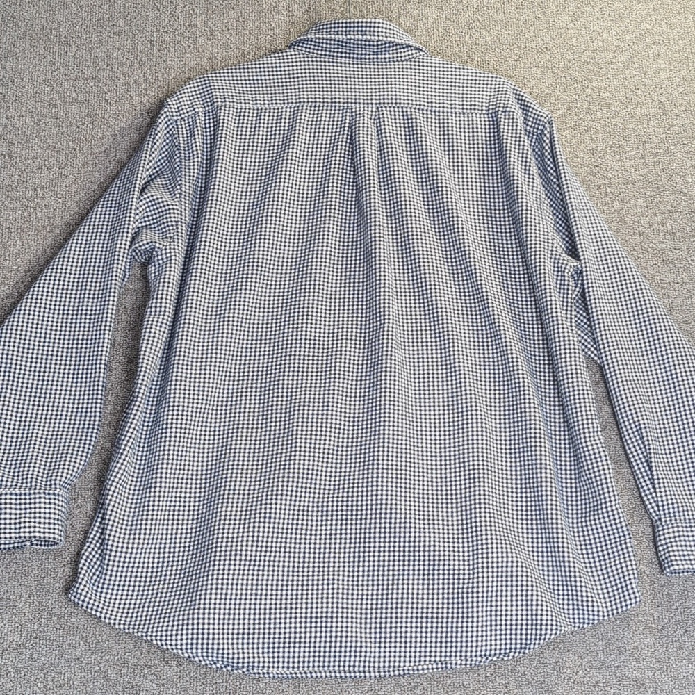 Vintage 90s L.L. Bean Northwoods Made in USA Gingham Shirt - XL in Blue/White - Picture 9 of 9